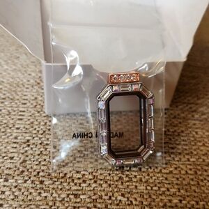 Origami Owl Dianey 100 Crystal Aurora Borealis Baguette Locket